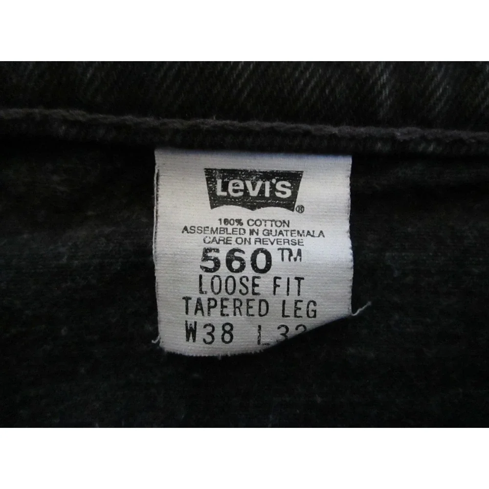Vintage Levi's‎ Jeans Men's W36 L27 Black 560 Loose Fit Tapered Denim